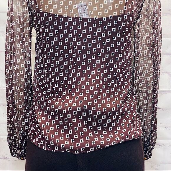 Diane von Furstenberg Pwerleman Blouse size 2 with silk tank top - Picture 7 of 13